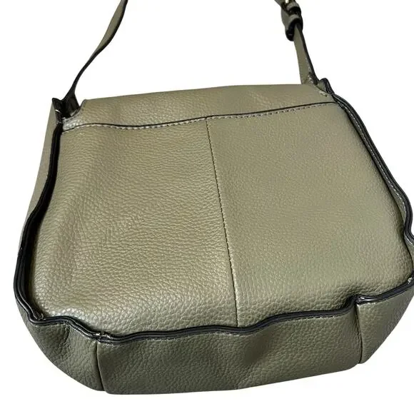 Steve Madden Turn-Lock Quilted Olive Green Shoulder Bag - Picture 2 of 9